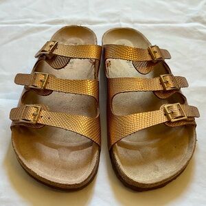 Rose-gold hippie chic sandals